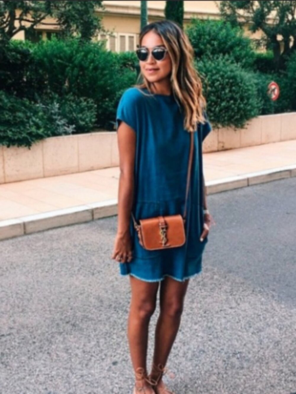 Aritzia Wilfred Free Nori Denim Dress Summer Raw Frayed Hem Customized Medium